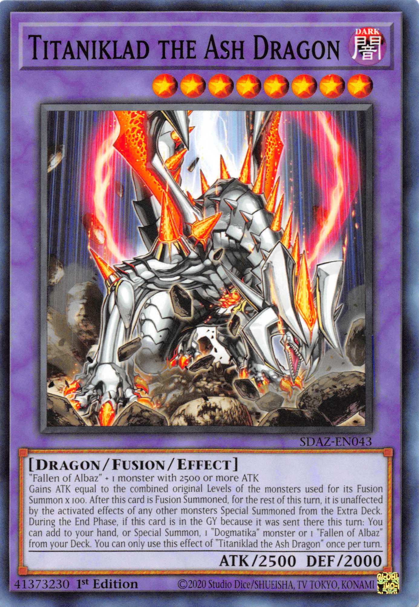 Titaniklad the Ash Dragon [SDAZ-EN043] Common | Mega City Incorporated