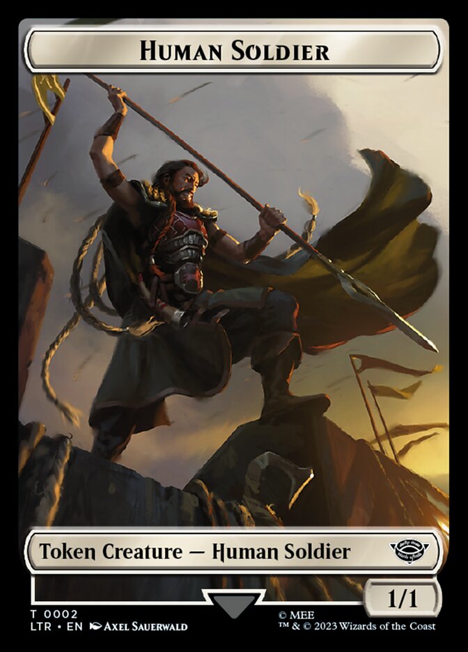 Human Soldier Token (02) [The Lord of the Rings: Tales of Middle-Earth Tokens] | Mega City Incorporated