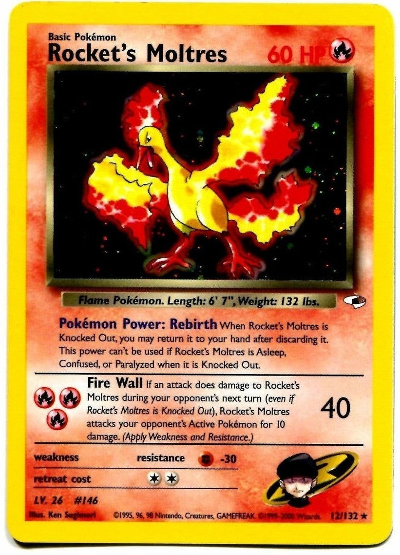 Rocket's Moltres (12/132) [Gym Heroes Unlimited] | Mega City Incorporated