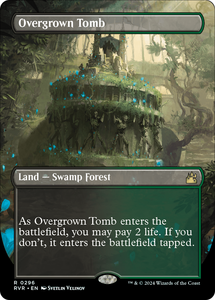 Overgrown Tomb (Borderless) [Ravnica Remastered] | Mega City Incorporated