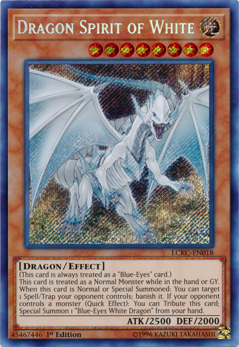Dragon Spirit of White [LCKC-EN018] Secret Rare | Mega City Incorporated