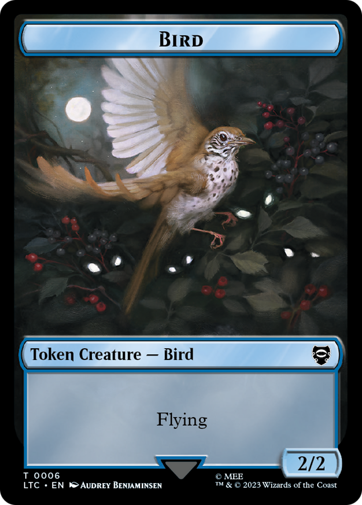 Elf Warrior // Bird Double Sided Token [The Lord of the Rings: Tales of Middle-Earth Commander Tokens] | Mega City Incorporated