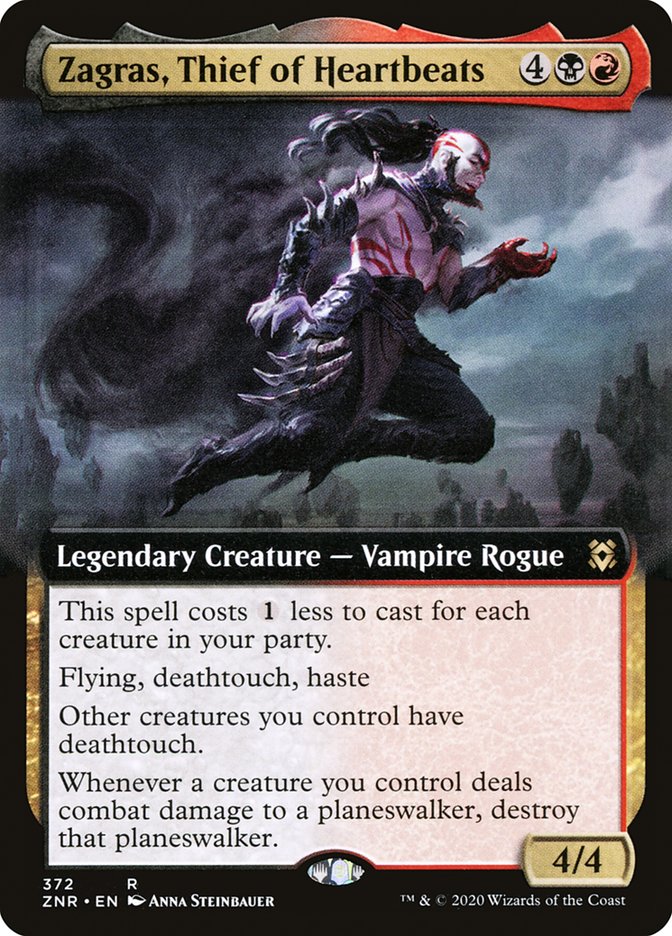 Zagras, Thief of Heartbeats (Extended Art) [Zendikar Rising] | Mega City Incorporated