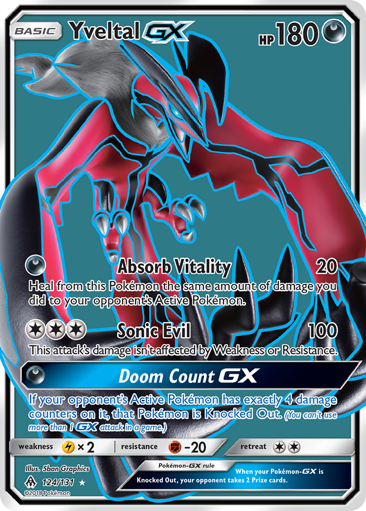 Yveltal GX (124/131) [Sun & Moon: Forbidden Light] | Mega City Incorporated