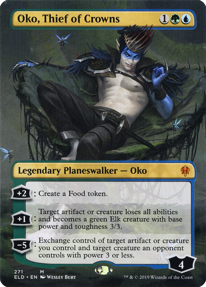 Oko, Thief of Crowns (Borderless) [Throne of Eldraine] | Mega City Incorporated