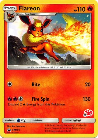 Flareon (SM186) (Charizard Stamp #27) [Battle Academy 2020] | Mega City Incorporated