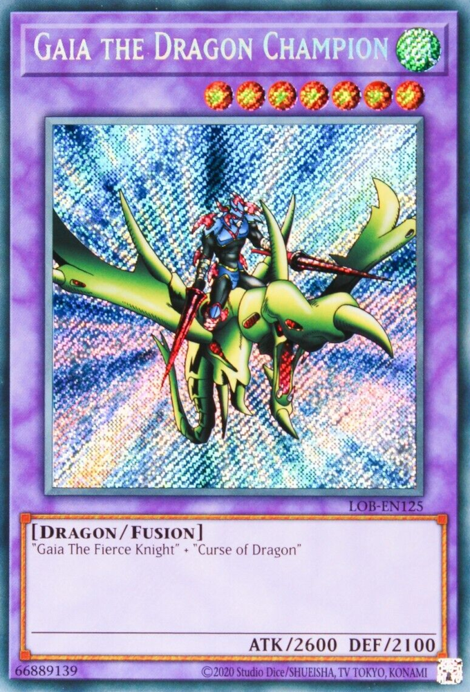 Gaia the Dragon Champion (25th Anniversary) [LOB-EN125] Secret Rare | Mega City Incorporated