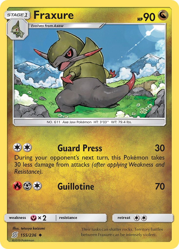 Fraxure (155/236) [Sun & Moon: Unified Minds] | Mega City Incorporated