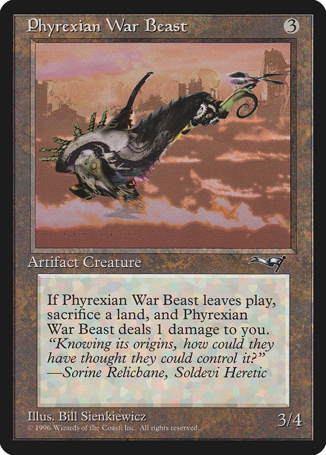 Phyrexian War Beast (Signature on Left) [Alliances] | Mega City Incorporated