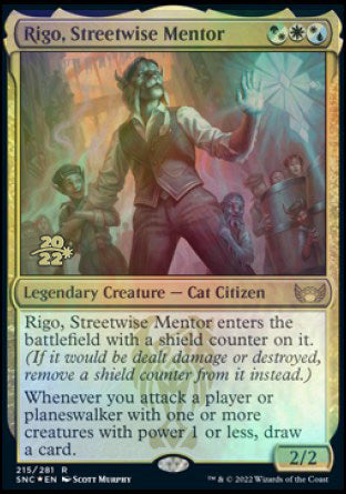 Rigo, Streetwise Mentor [Streets of New Capenna Prerelease Promos] | Mega City Incorporated