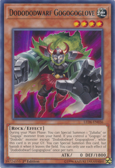 Dodododwarf Gogogoglove [LED6-EN036] Rare | Mega City Incorporated