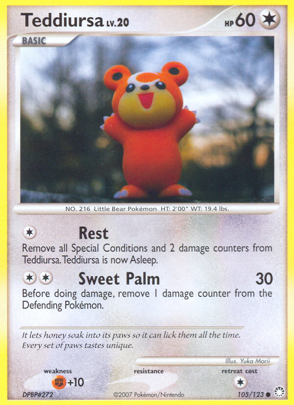 Teddiursa (105/123) [Diamond & Pearl: Mysterious Treasures] | Mega City Incorporated