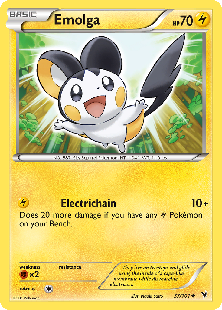 Emolga (37/101) [Black & White: Noble Victories] | Mega City Incorporated