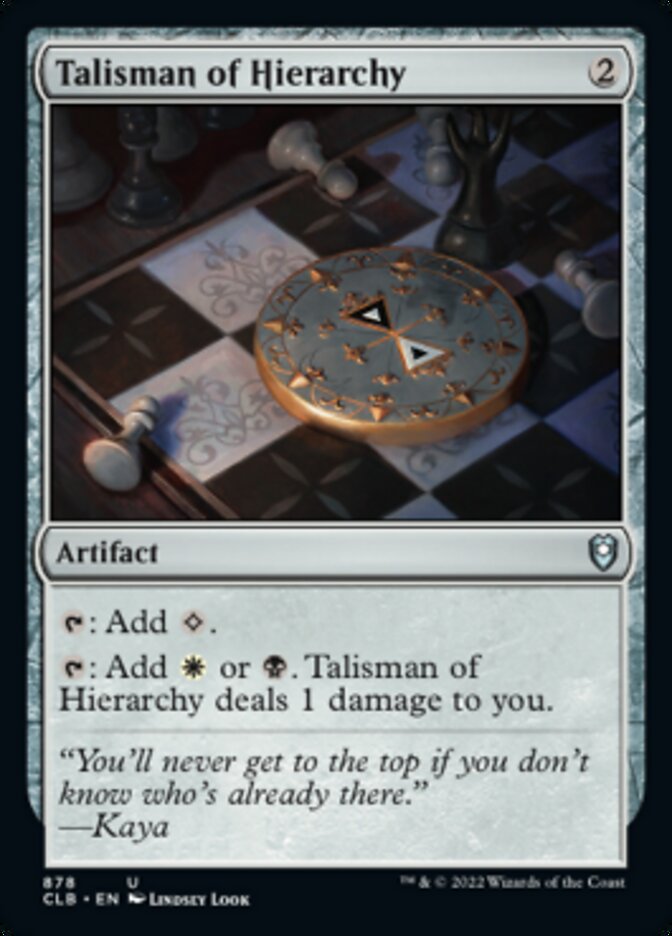 Talisman of Hierarchy [Commander Legends: Battle for Baldur's Gate] | Mega City Incorporated