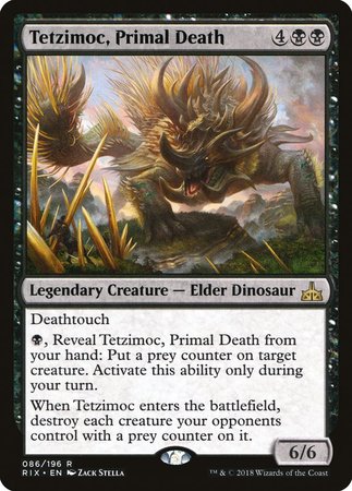 Tetzimoc, Primal Death [Rivals of Ixalan] | Mega City Incorporated