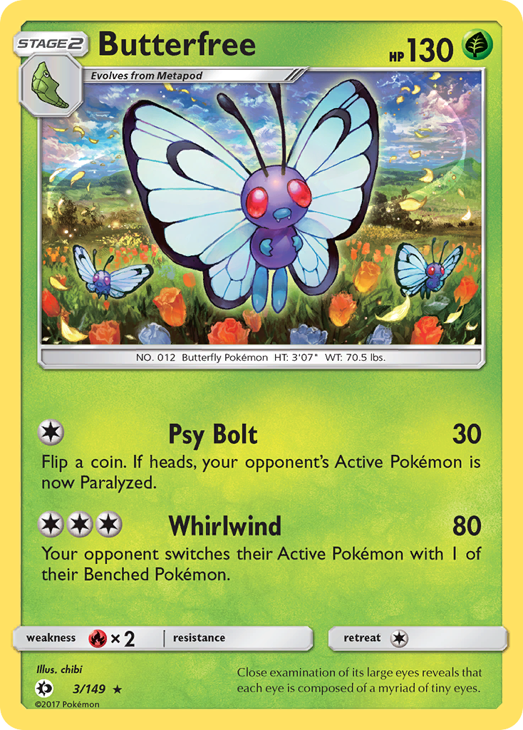 Butterfree (3/149) [Sun & Moon: Base Set] | Mega City Incorporated