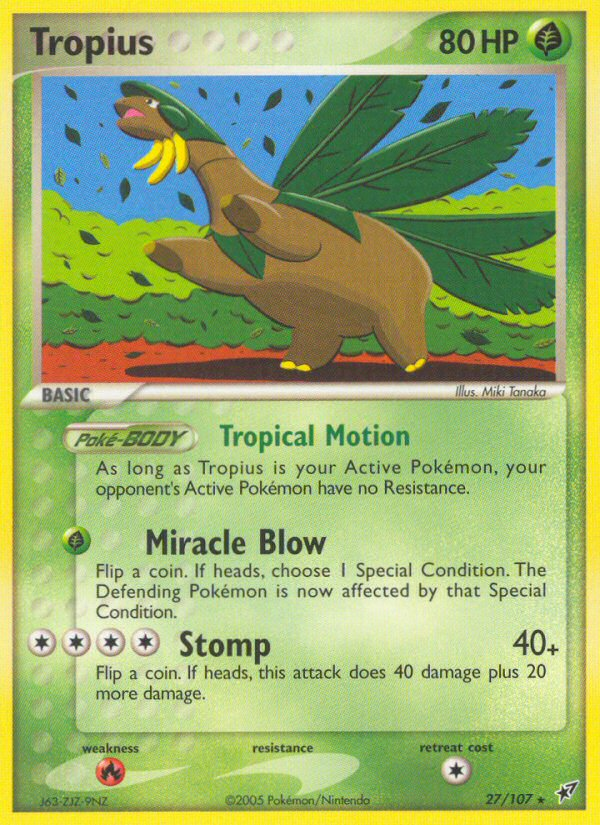 Tropius (27/107) [EX: Deoxys] | Mega City Incorporated