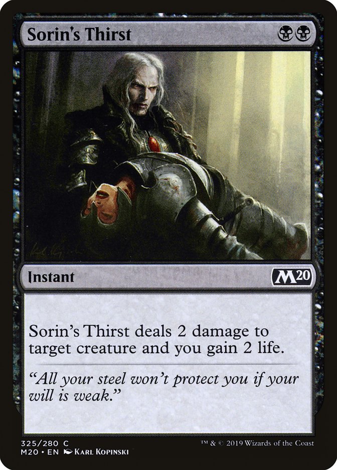 Sorin's Thirst [Core Set 2020] | Mega City Incorporated