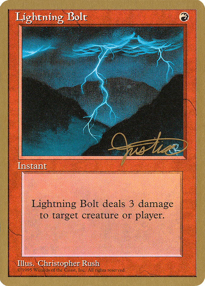 Lightning Bolt (Mark Justice) [Pro Tour Collector Set] | Mega City Incorporated