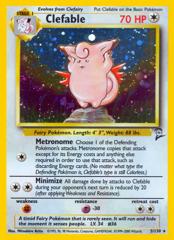 Clefable (5/130) [Base Set 2] | Mega City Incorporated