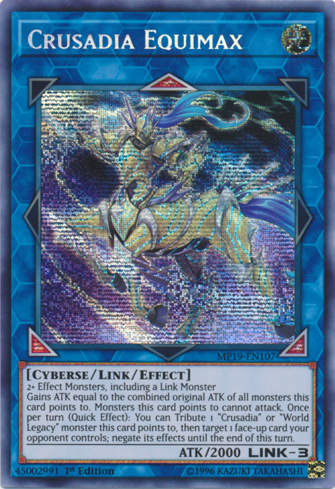 Crusadia Equimax [MP19-EN107] Prismatic Secret Rare | Mega City Incorporated