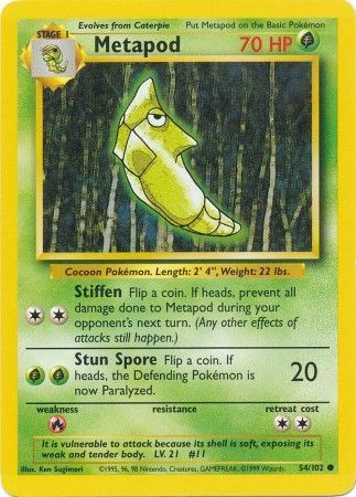 Metapod (54/102) [Base Set Unlimited] | Mega City Incorporated