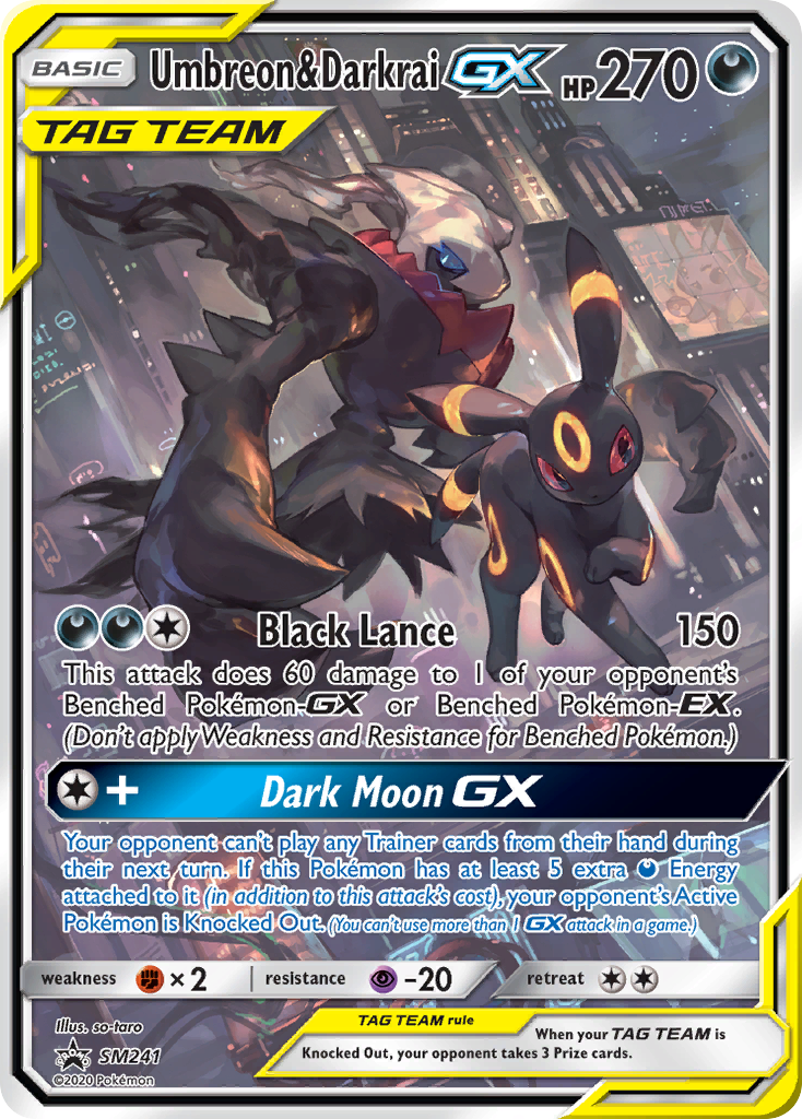 Umbreon & Darkrai GX (SM241) (Jumbo Card) [Sun & Moon: Black Star Promos] | Mega City Incorporated