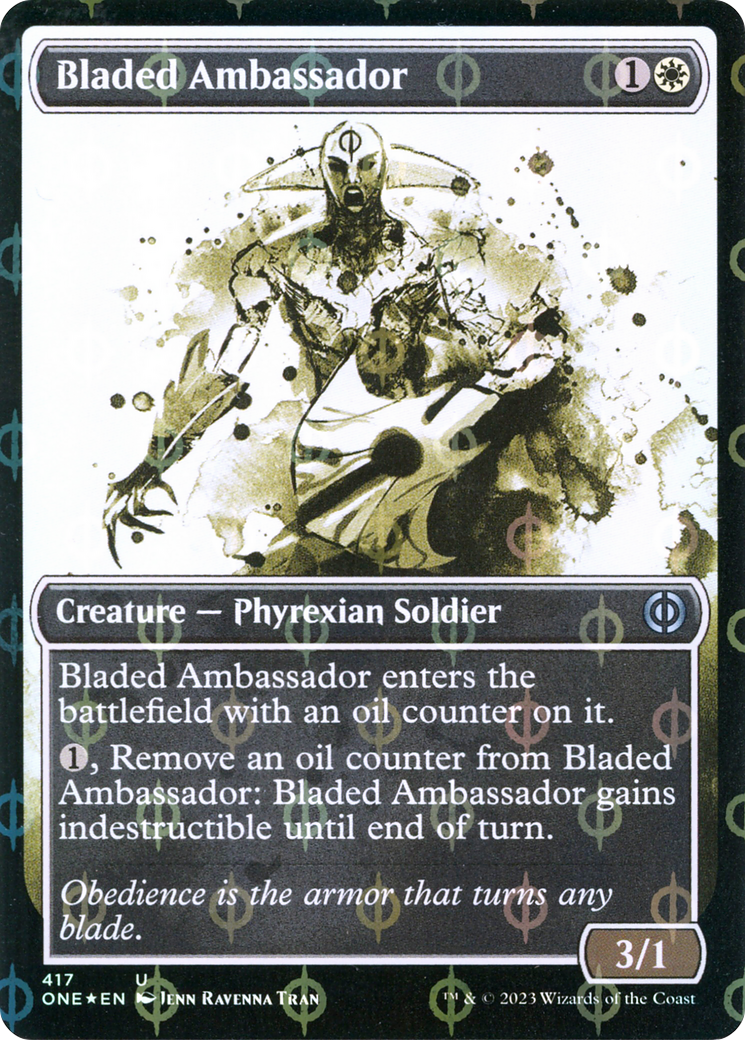 Bladed Ambassador (Showcase Ichor Step-and-Compleat Foil) [Phyrexia: All Will Be One] | Mega City Incorporated