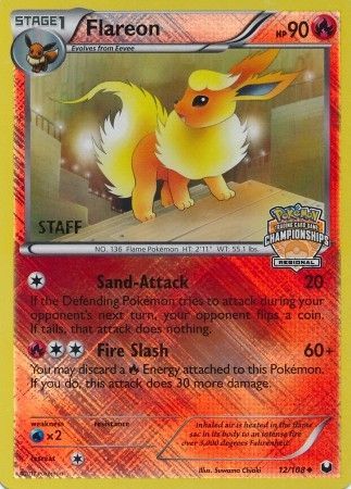 Flareon (12/108) (Regional Championship 2013 Promo Staff) [Black & White: Dark Explorers] | Mega City Incorporated