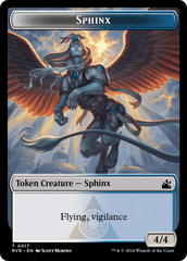 Bird // Sphinx Double-Sided Token [Ravnica Remastered Tokens] | Mega City Incorporated