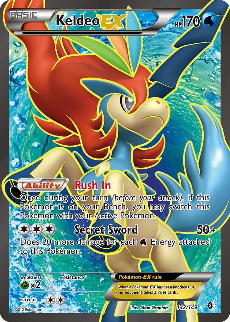 Keldeo EX (142/149) [Black & White: Boundaries Crossed] | Mega City Incorporated