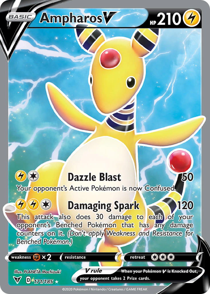 Ampharos V (171/185) [Sword & Shield: Vivid Voltage] | Mega City Incorporated