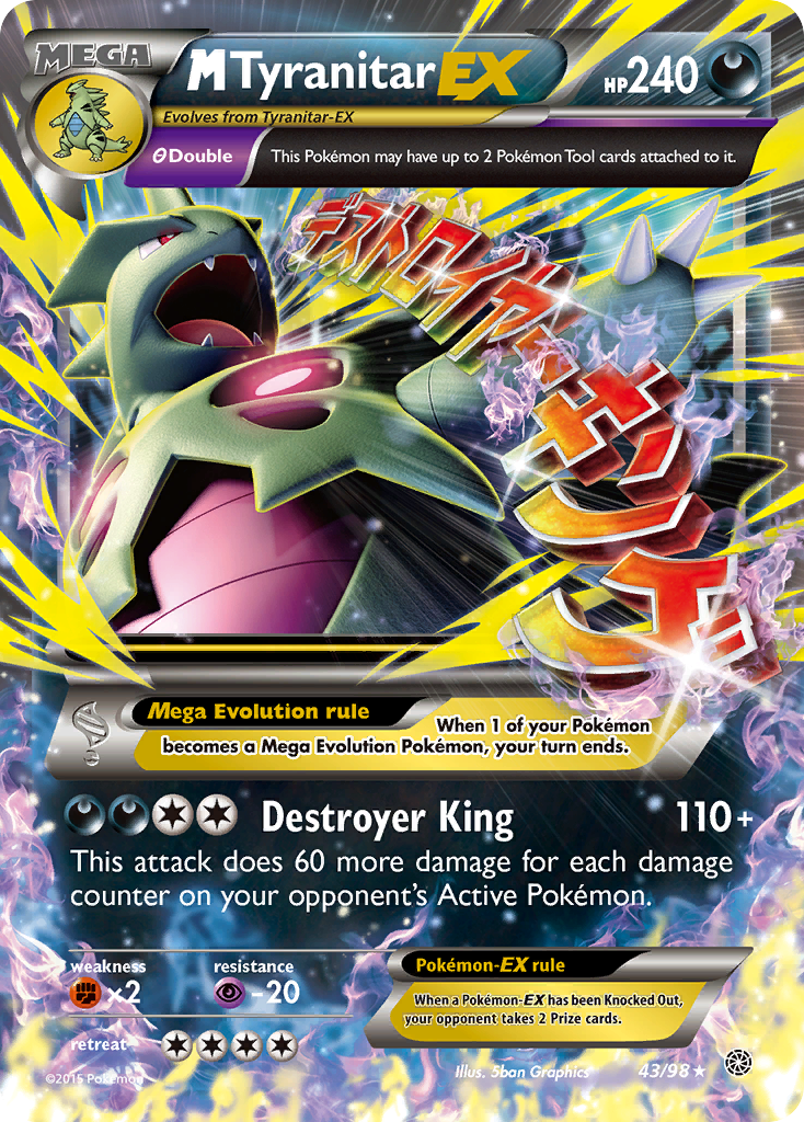 M Tyranitar EX (43/98) [XY: Ancient Origins] | Mega City Incorporated