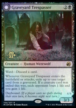 Graveyard Trespasser // Graveyard Glutton [Innistrad: Midnight Hunt Prerelease Promos] | Mega City Incorporated