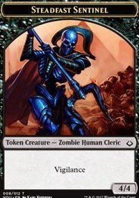 Steadfast Sentinel // Zombie Double-sided Token [Hour of Devastation Tokens] | Mega City Incorporated