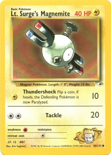 Lt. Surge's Magnemite (80/132) [Gym Heroes Unlimited] | Mega City Incorporated