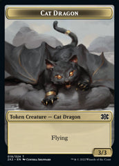 Cat Dragon // Soldier Double-sided Token [Double Masters 2022 Tokens] | Mega City Incorporated