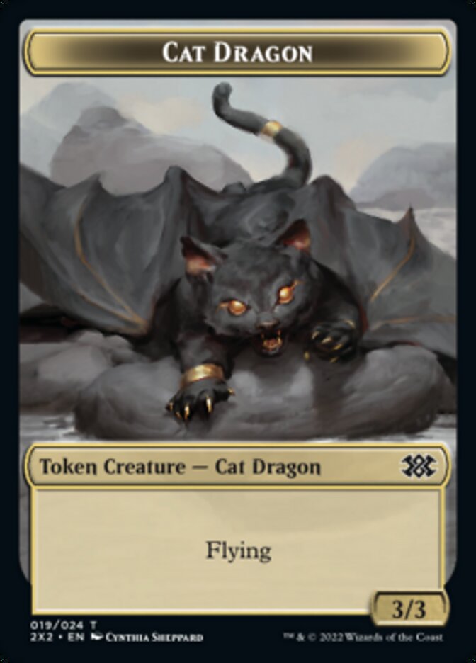 Cat Dragon // Treasure Double-sided Token [Double Masters 2022 Tokens] | Mega City Incorporated