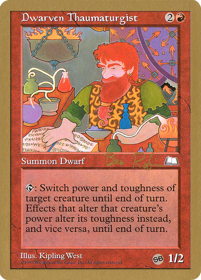 Dwarven Thaumaturgist (Ben Rubin) (SB) [World Championship Decks 1998] | Mega City Incorporated