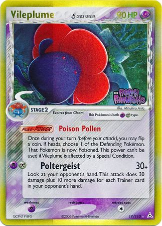 Vileplume (17/110) (Delta Species) (Stamped) [EX: Holon Phantoms] | Mega City Incorporated