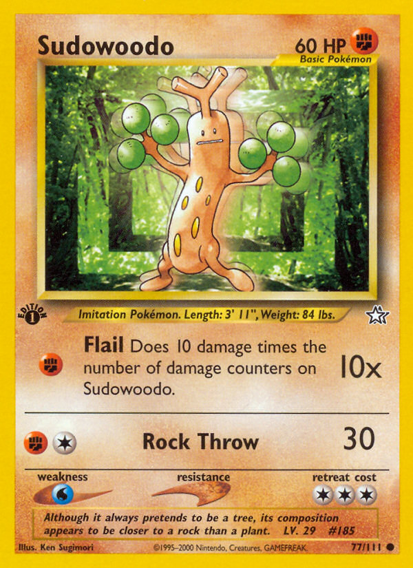 Sudowoodo (77/111) [Neo Genesis 1st Edition] | Mega City Incorporated