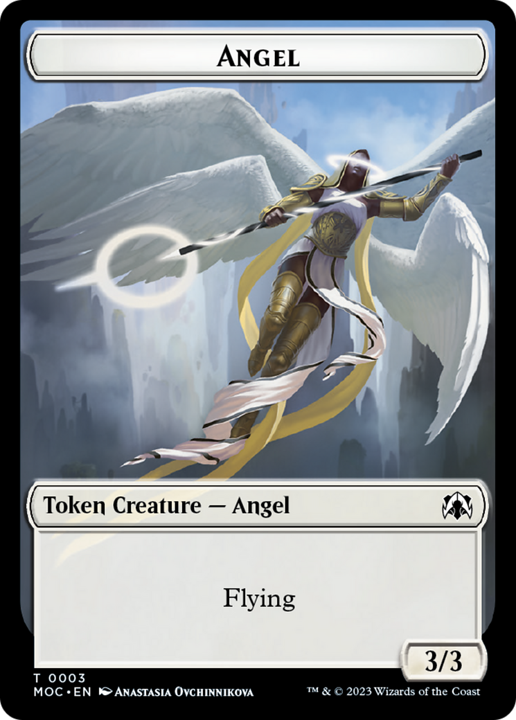 Angel (3) // Demon Double-Sided Token [March of the Machine Commander Tokens] | Mega City Incorporated