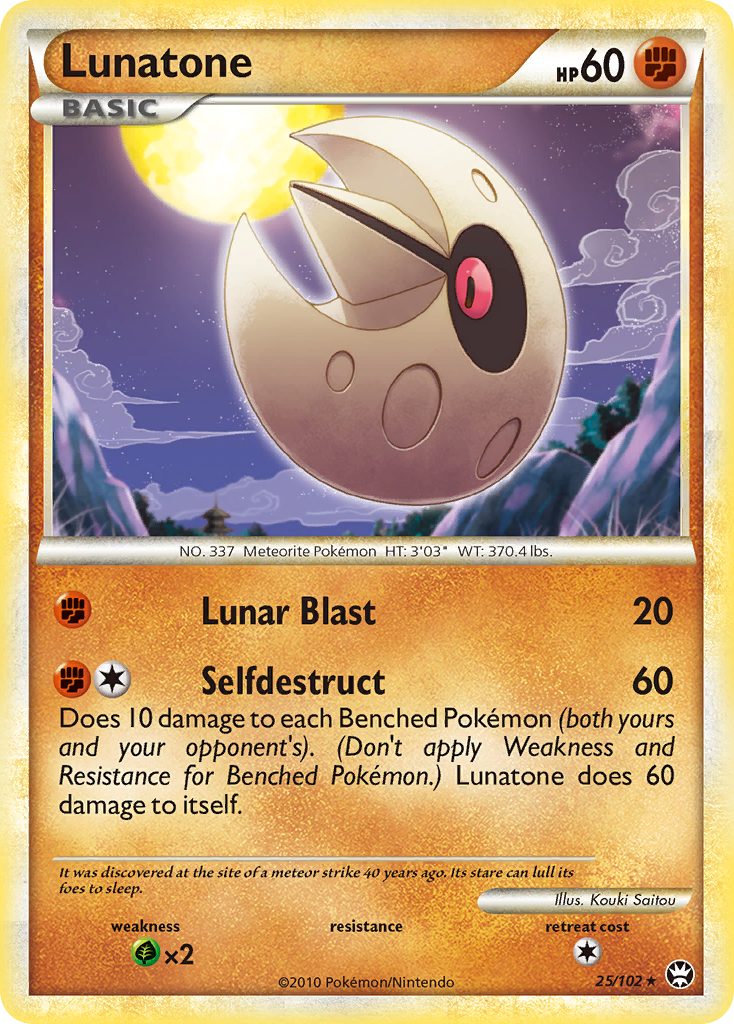 Lunatone (25/102) [HeartGold & SoulSilver: Triumphant] | Mega City Incorporated