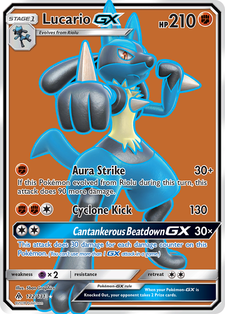 Lucario GX (122/131) [Sun & Moon: Forbidden Light] | Mega City Incorporated