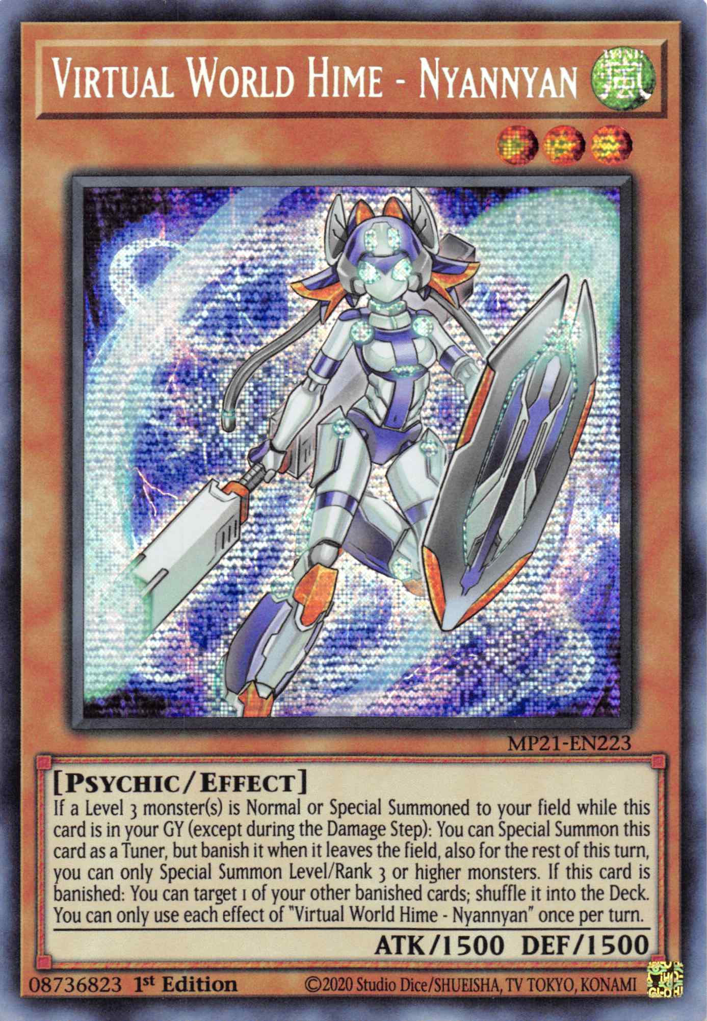 Virtual World Hime - Nyannyan [MP21-EN223] Prismatic Secret Rare | Mega City Incorporated