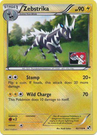 Zebstrika (42/114) (League Promo) [Black & White: Base Set] | Mega City Incorporated