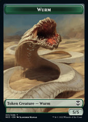 Elf Warrior // Wurm Double-sided Token [Streets of New Capenna Commander Tokens] | Mega City Incorporated