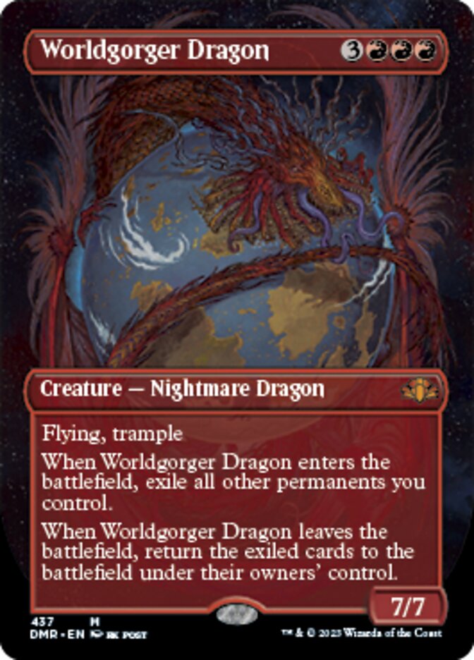 Worldgorger Dragon (Borderless Alternate Art) [Dominaria Remastered] | Mega City Incorporated