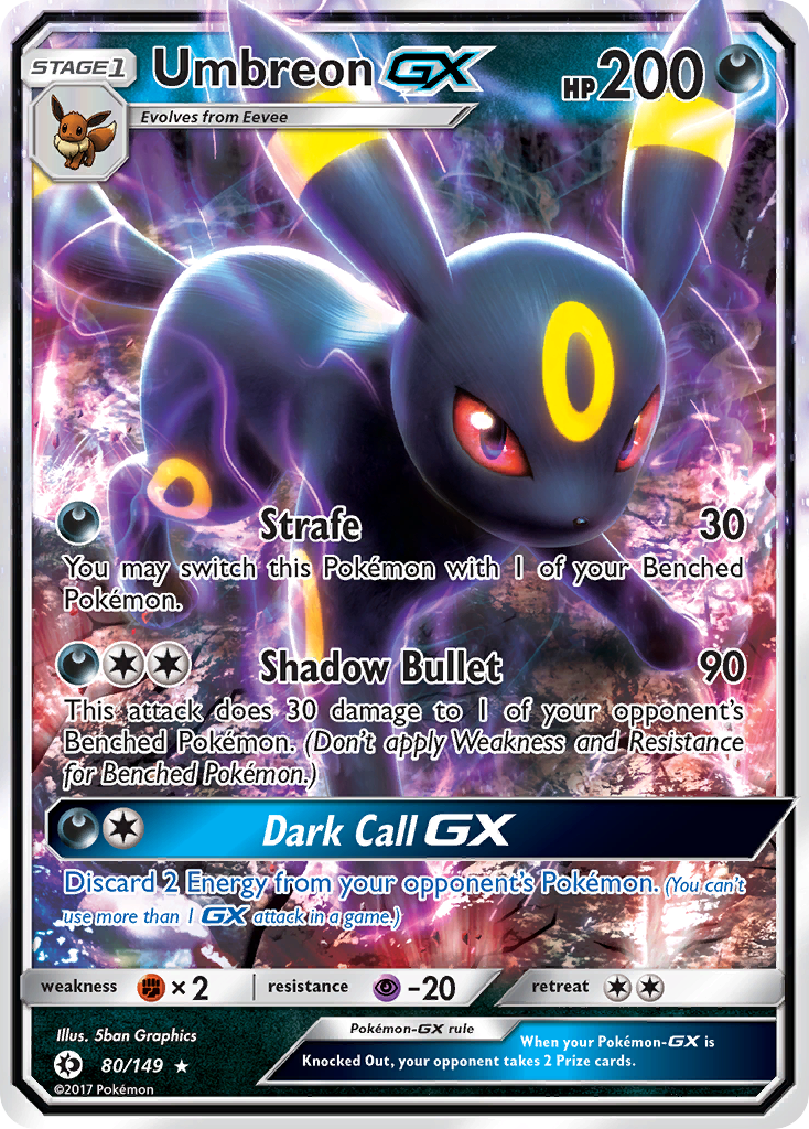 Umbreon GX (80/149) [Sun & Moon: Base Set] | Mega City Incorporated