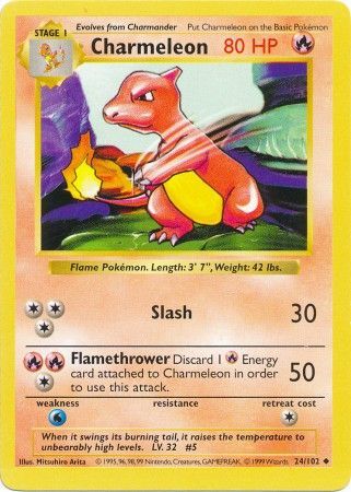 Charmeleon (24/102) [Base Set Shadowless Unlimited] | Mega City Incorporated